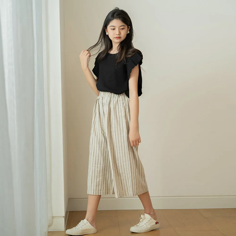 日系 宽松休闲裤 Lightweight Cropped Culottes