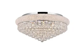 15 Light Flush Mount from the Primo Collection in Chrome Finish by Elegant Lighting