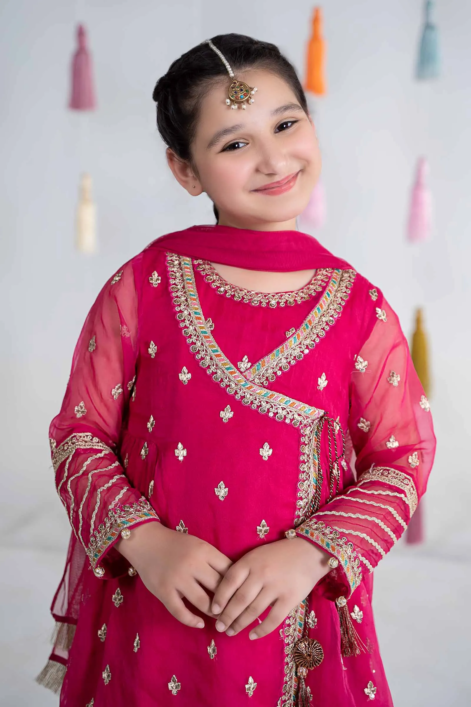 3 Piece Embroidered Organza Suit | MKS-EA24-15