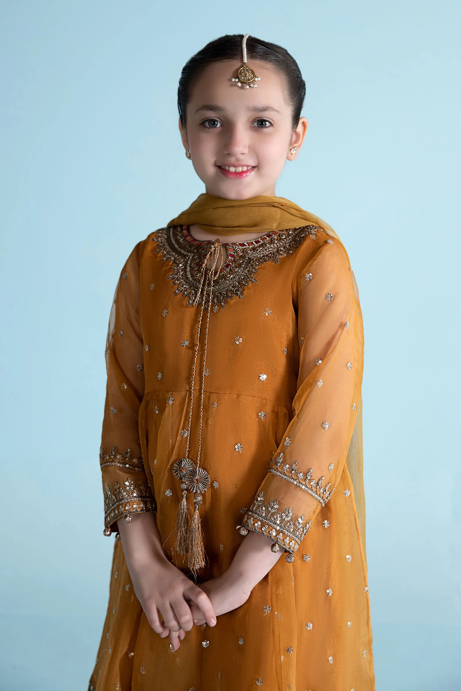 3 Piece Embroidered Organza Suit | MKS-EA24-28