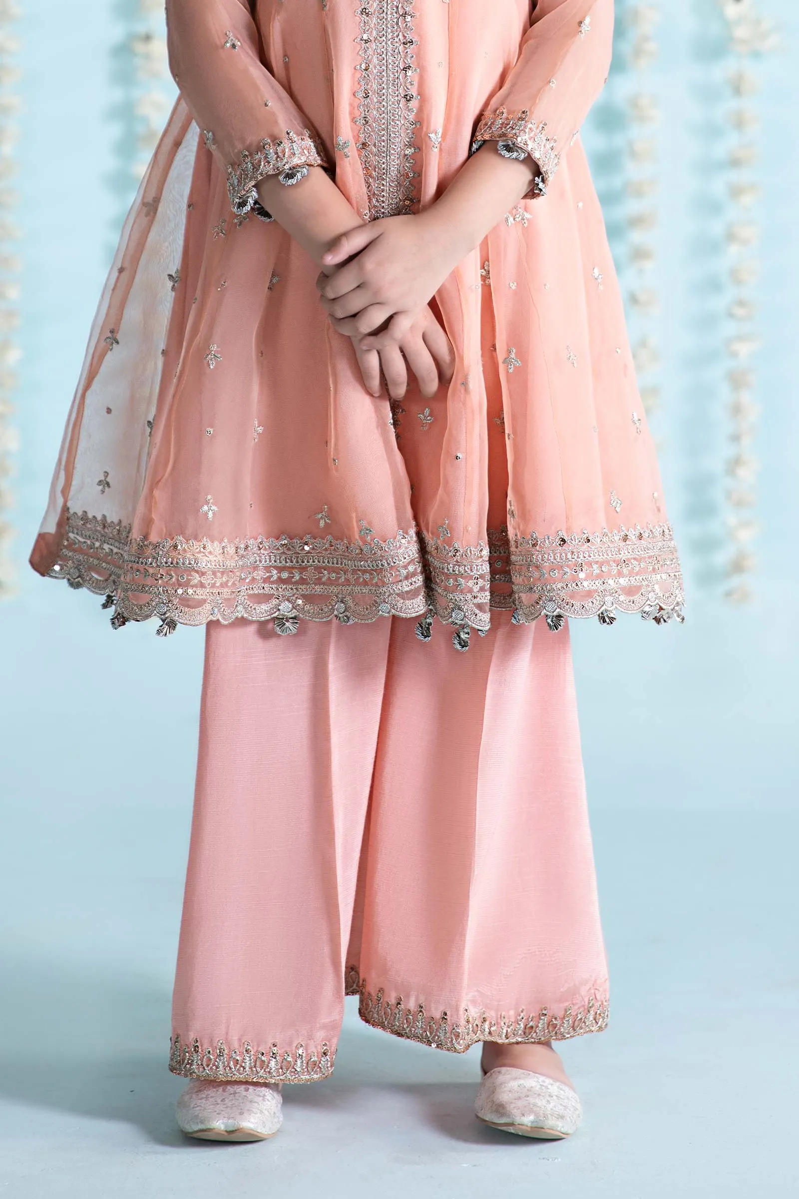 3 Piece Embroidered Organza Suit | MKS-EA24-32