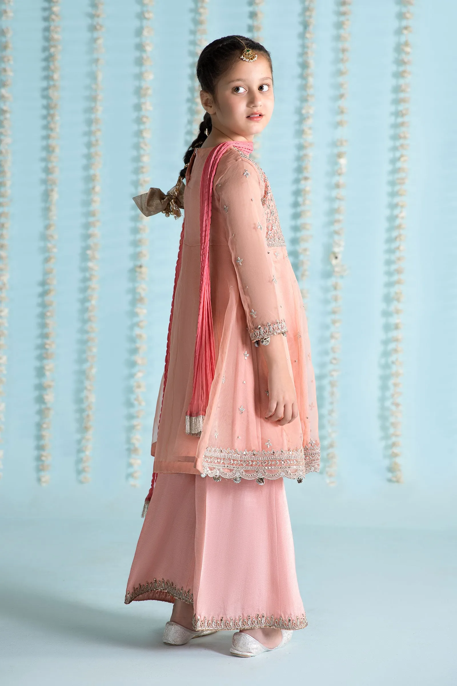 3 Piece Embroidered Organza Suit | MKS-EA24-32