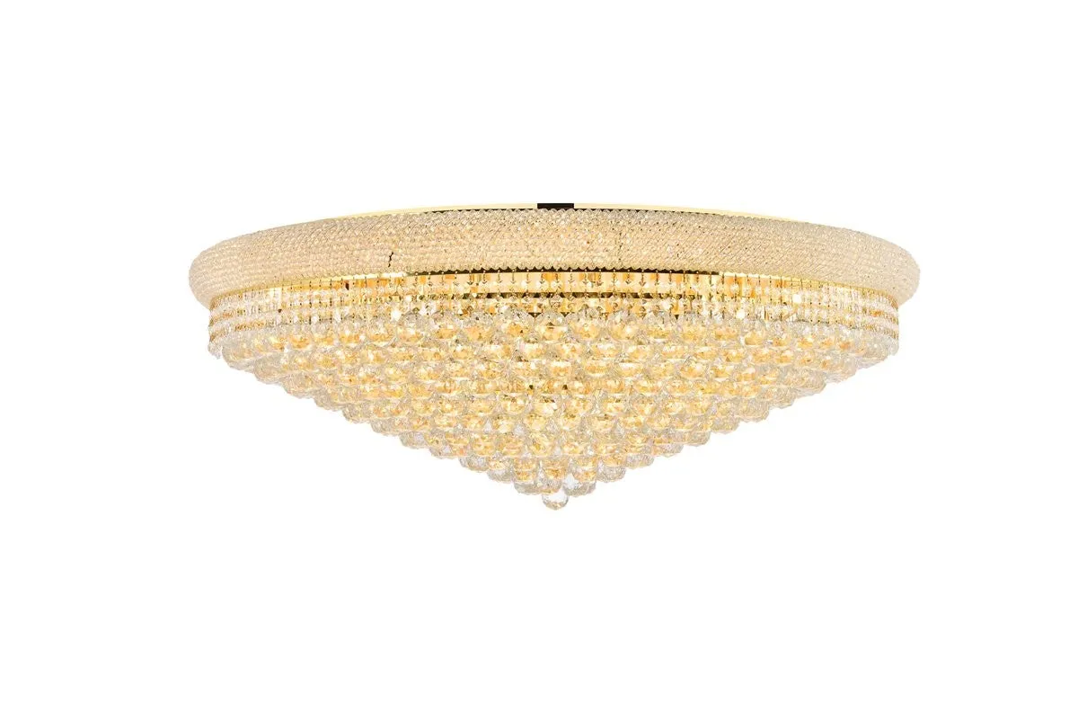 30 Light Flush Mount from the Primo Collection in Gold Finish by Elegant Lighting