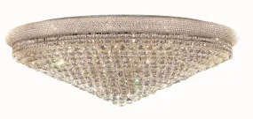 33 Light Flush Mount from the Primo Collection in Chrome Finish by Elegant Lighting