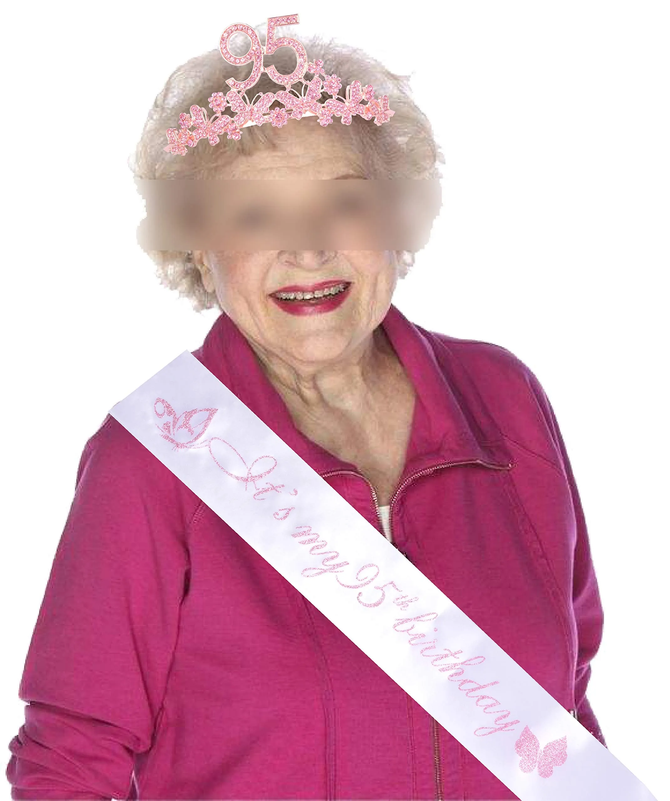 95th Birthday Gifts for Women, 95th Birthday Tiara and Sash, Its My 95th Birthday Sash