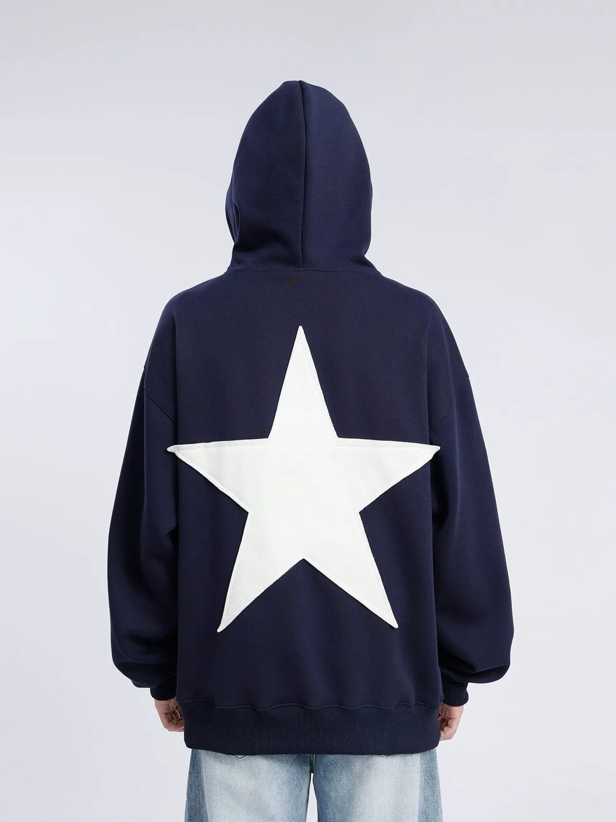 Aelfric Eden Star Print Color Contrast Hoodie