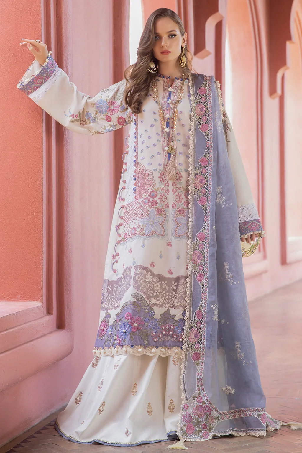 AJR Moksha Alif Luxury Lawn Collection – Noor-e-Jaan