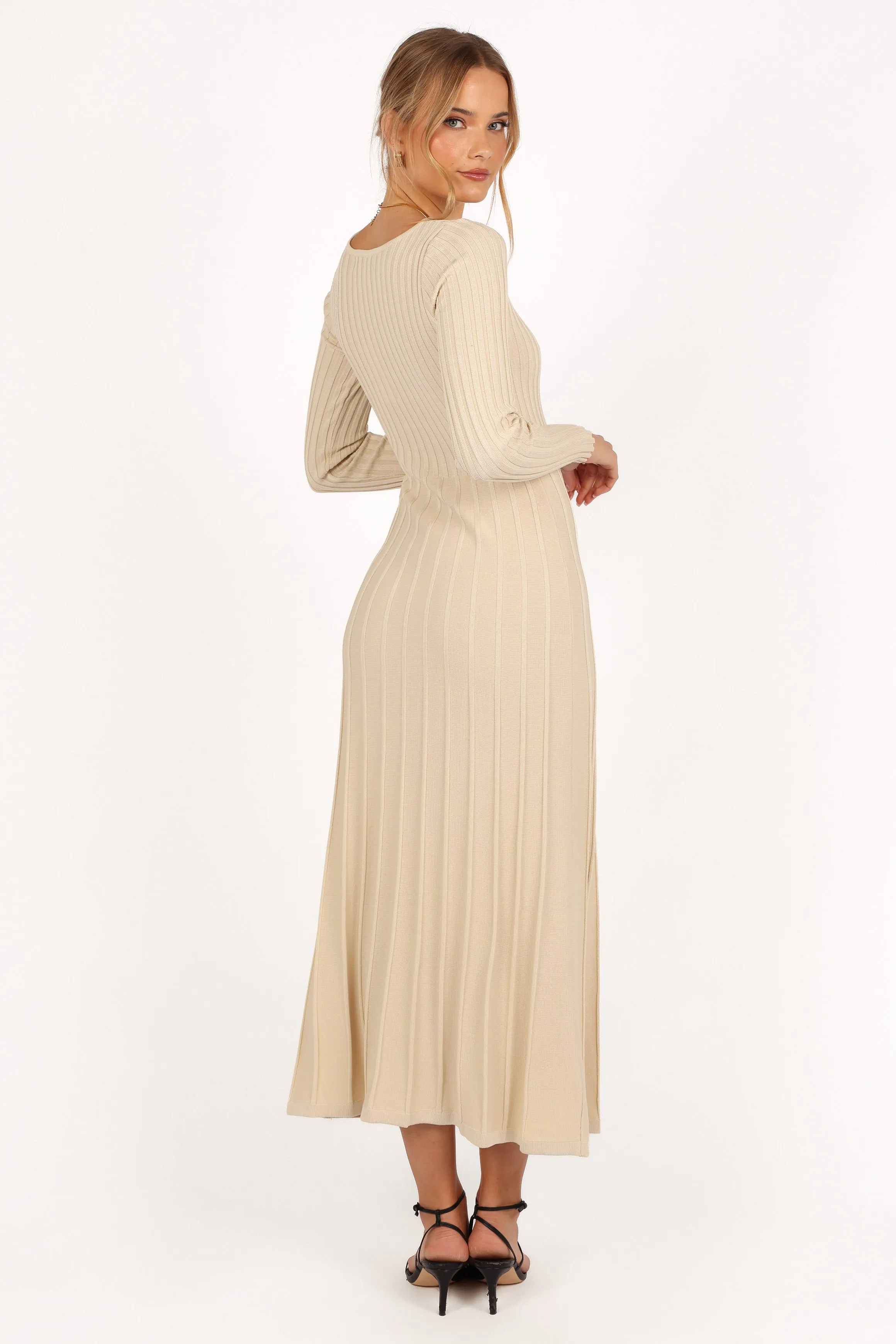 Alison Long Sleeve Maxi Dress - Cream