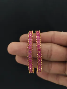 Alluring Latest Design Gold Plated Zircon Bangles