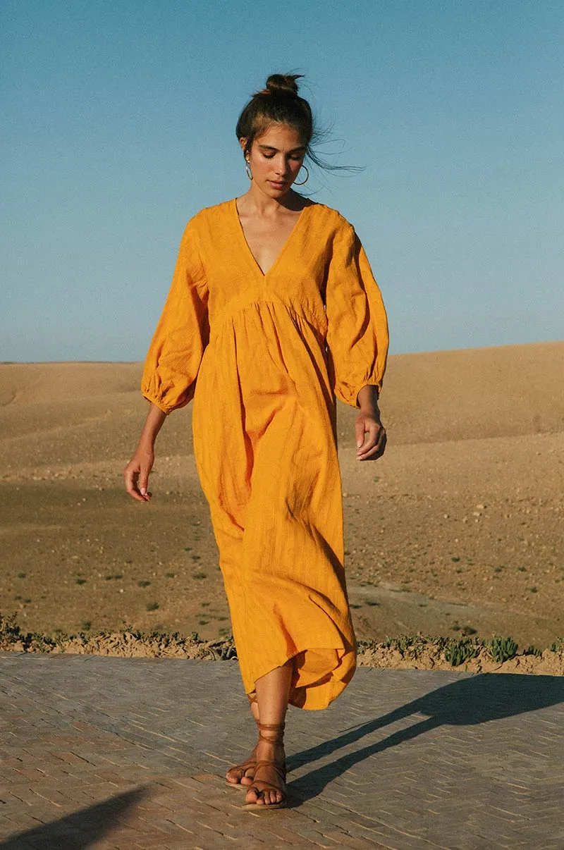 ALMA Midi Dress - marigold cotton