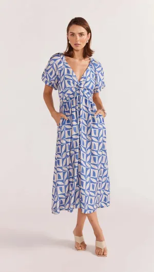 Alto Midi Dress - Blue Geo