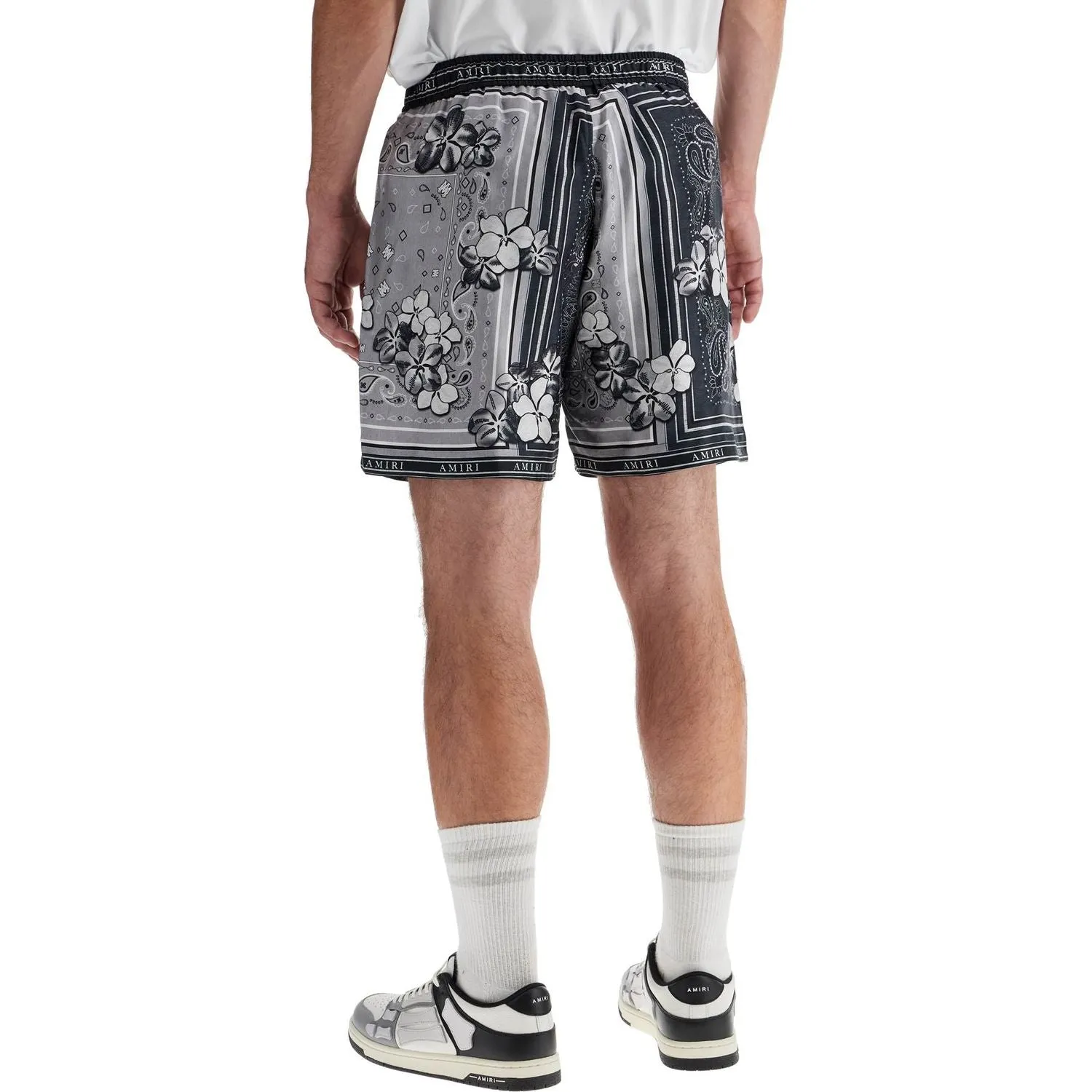 Amiri silk bandana print bermuda shorts