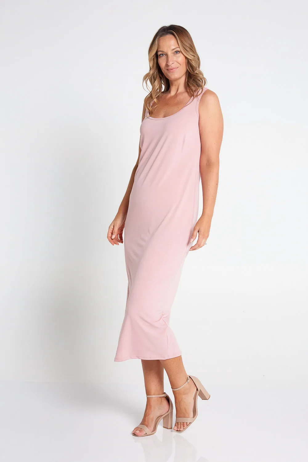 Amy Midi Stretch Slip - Blush