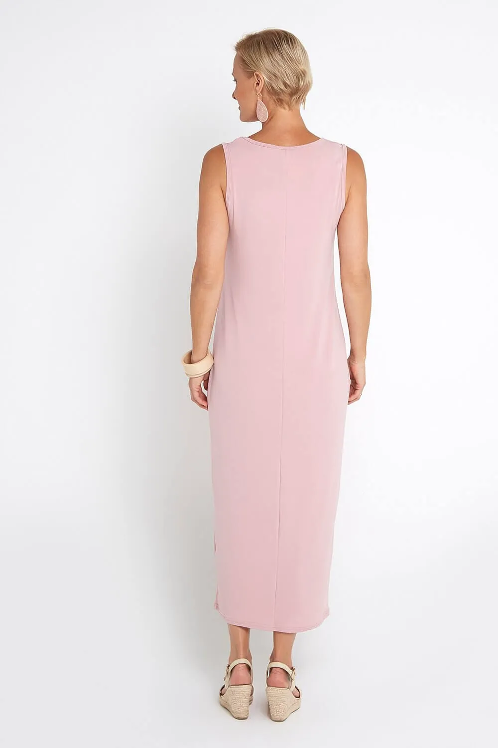 Amy Midi Stretch Slip - Blush