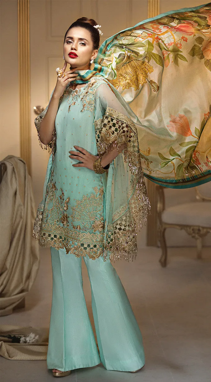 Anaya by Kiran Chaudhry Luxury Festive Collection 2018 – Aqua Fanfare ALF-03