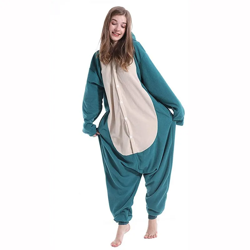 Animal Kigurumi Pajamas Women Onesies For Adults Fleece Men Cartoon One-Piece Pijamas Sleepwear Birthday Cosplay Costume