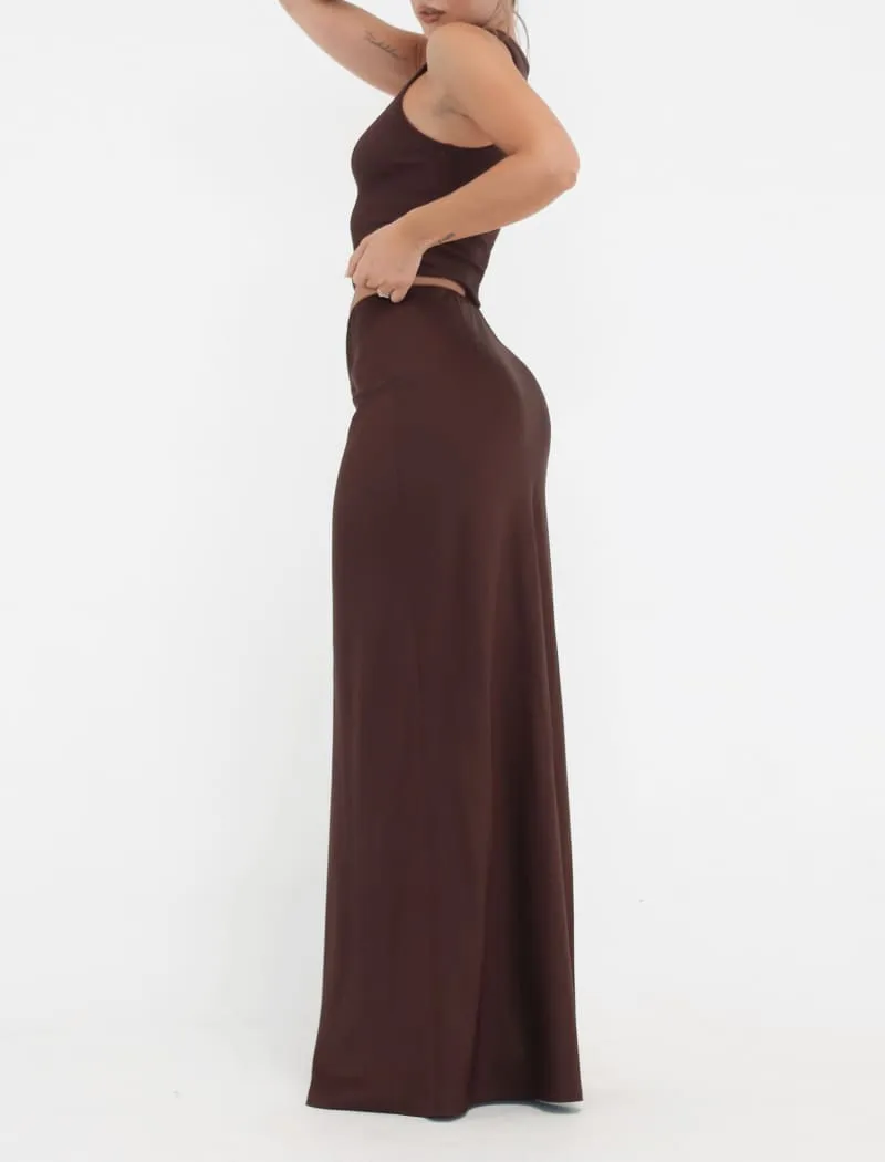 Archive Bias Maxi Skirt | Espresso