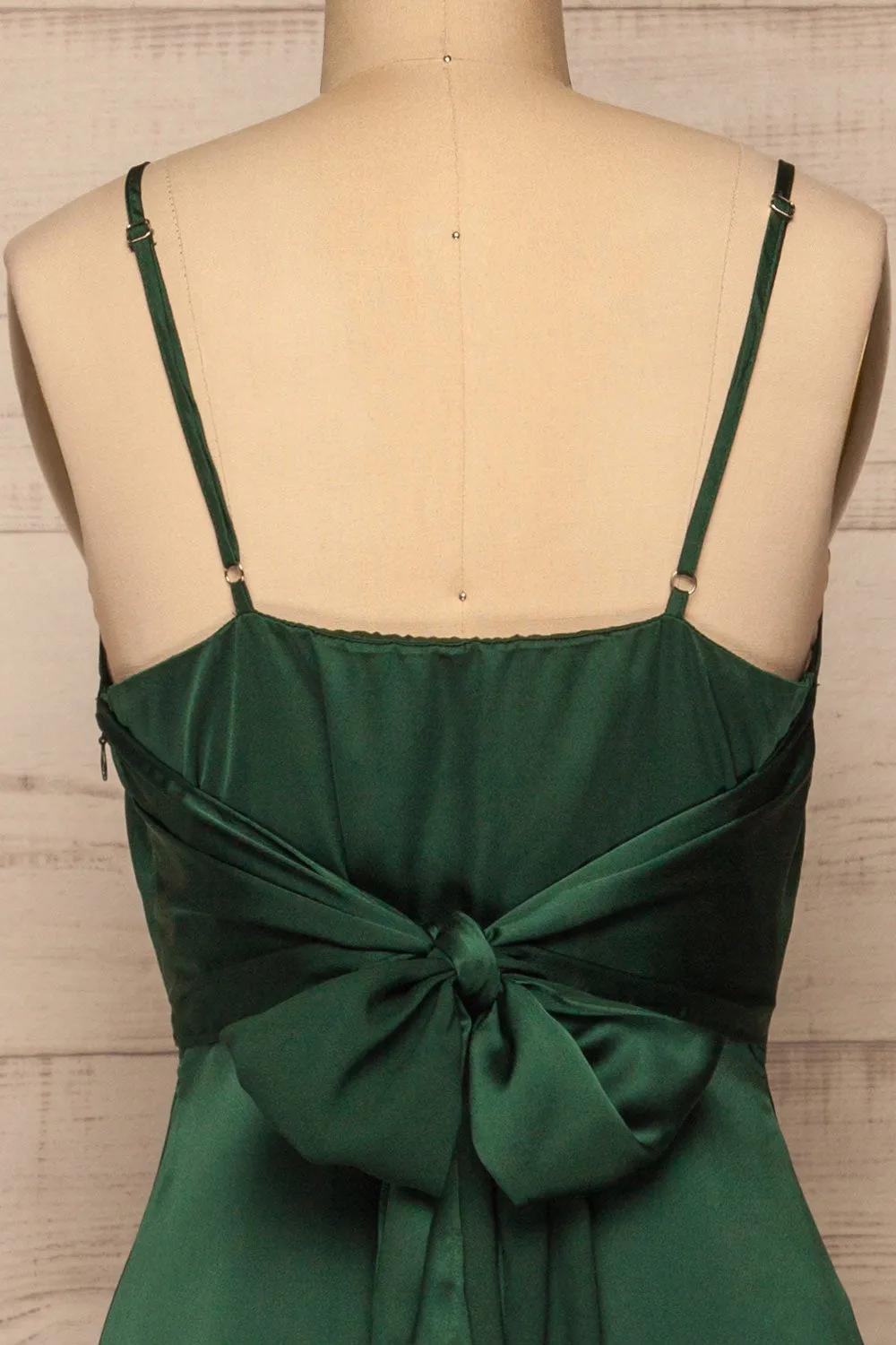 Athy Green | Satin Midi Dress