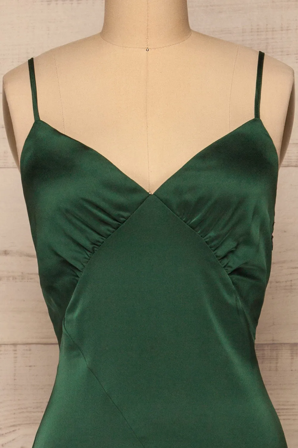 Athy Green | Satin Midi Dress