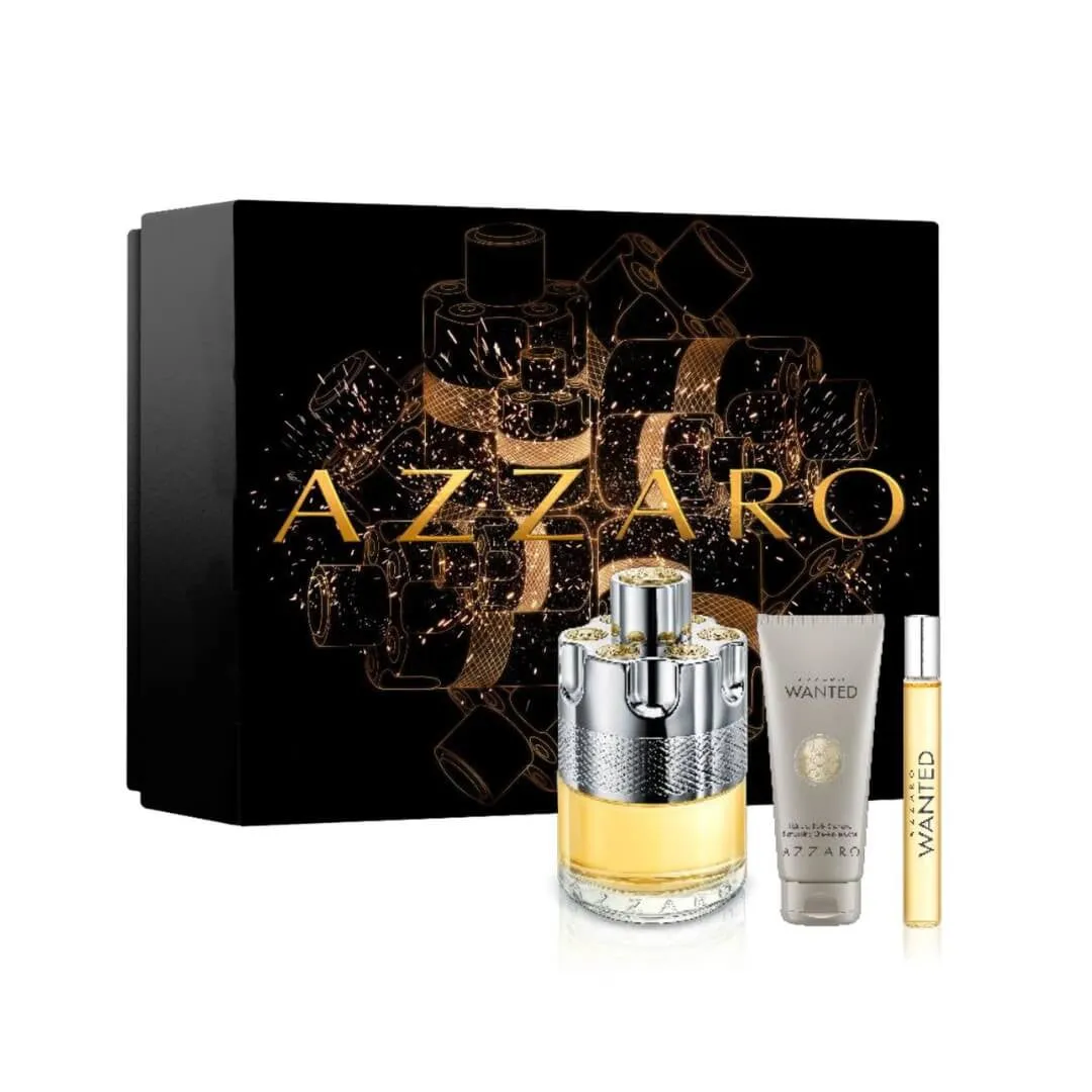 Azzaro Wanted EDT 100ml 3 Piece Gift Set for Men