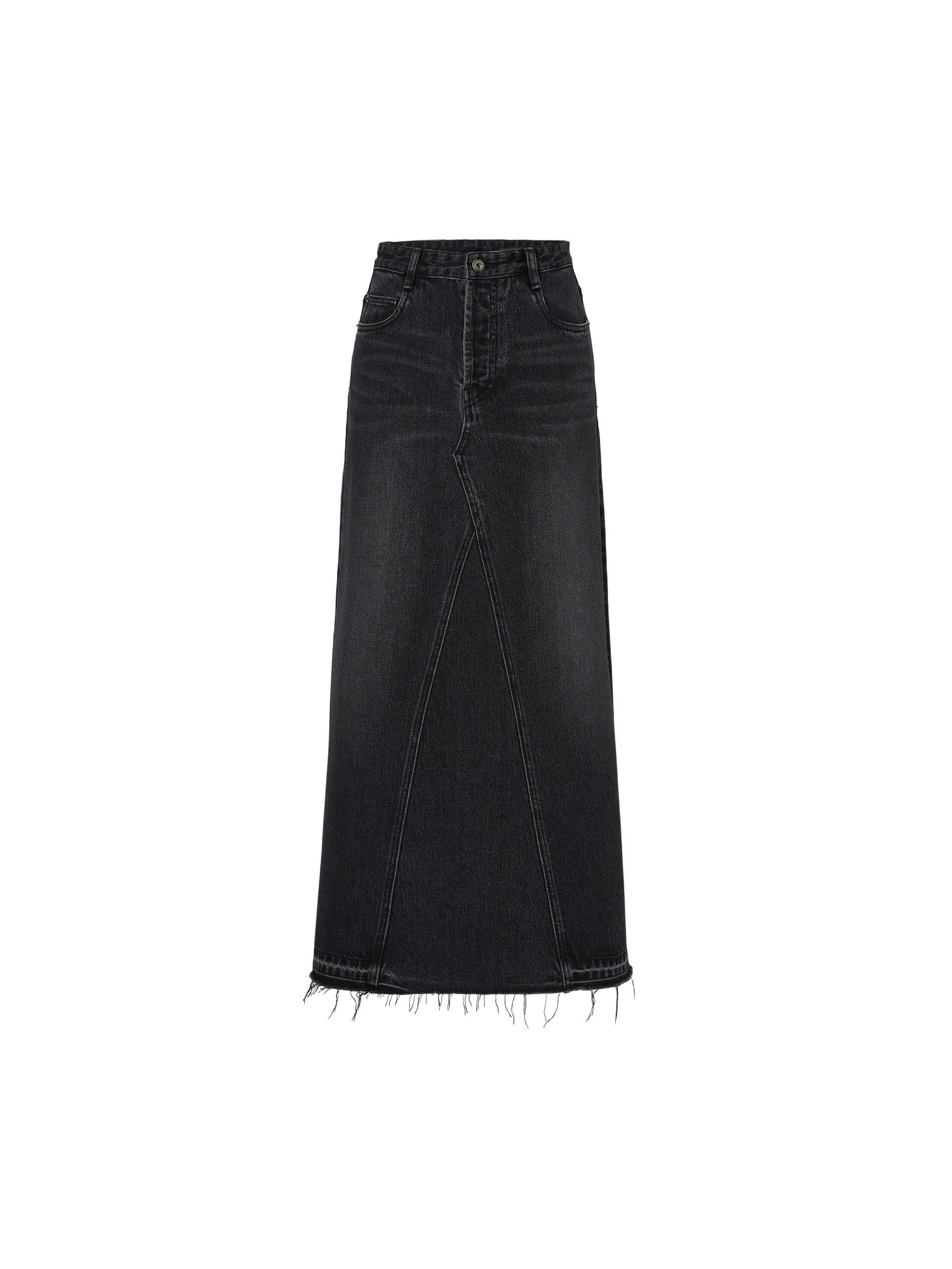 Back Slit Cotton Skirt