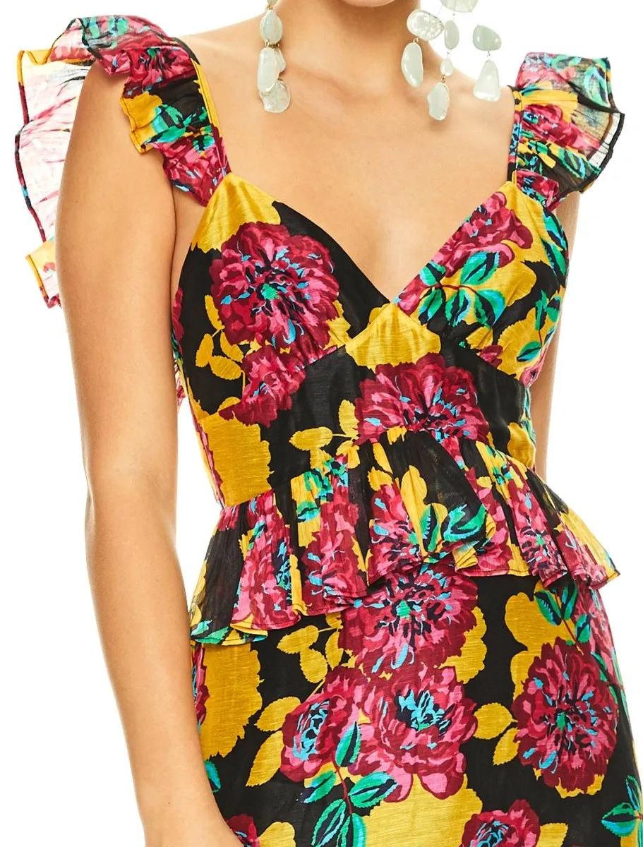 BARCELONA BLOOM MIDI DRESS