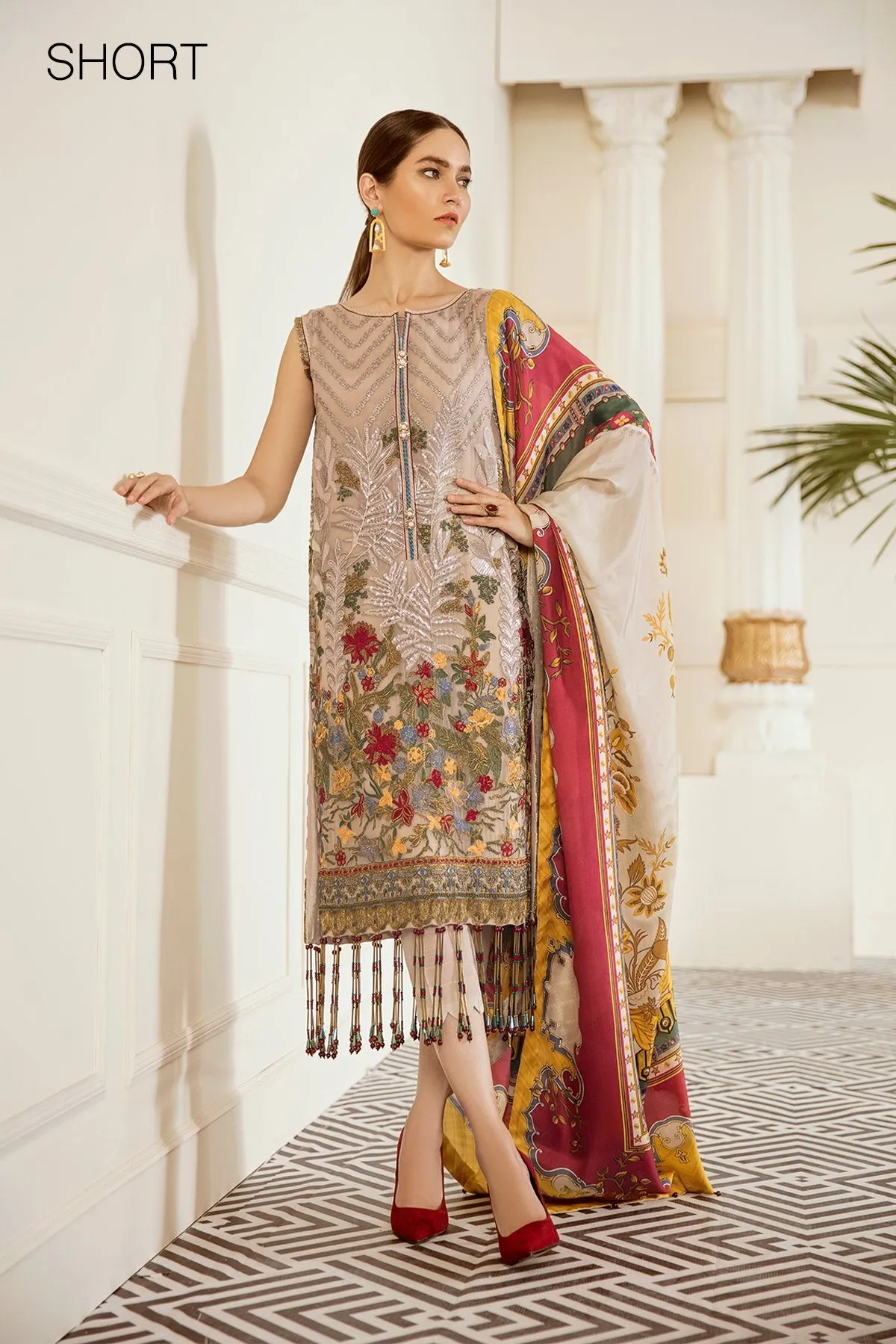 Baroque Chantelle Embroidered Chiffon Collection 2019 – Sepia