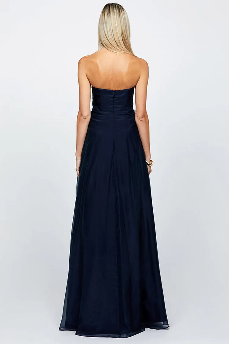 Blaire Strapless Cascading Ruffle Gown