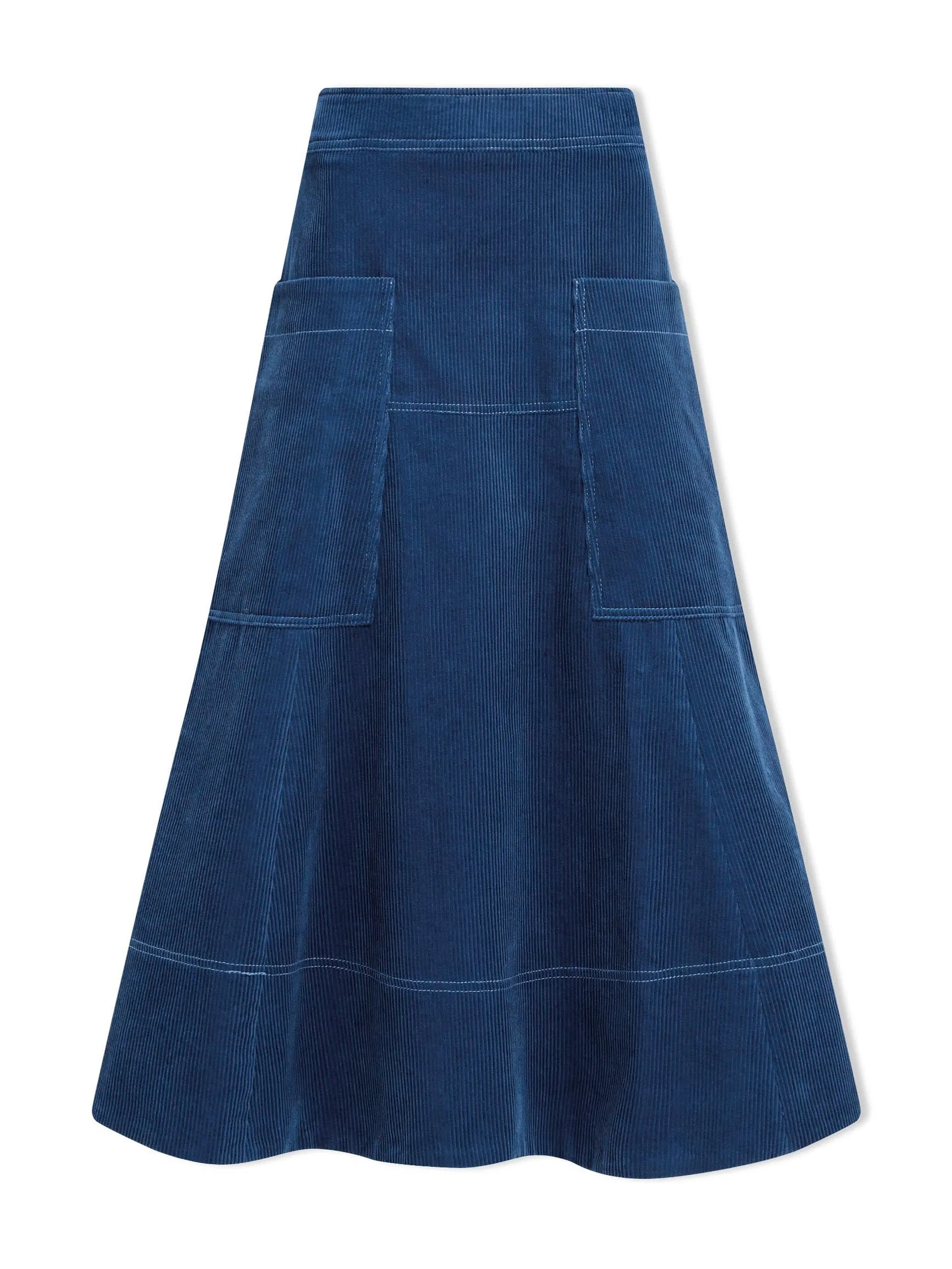 Blue Simone corduroy maxi skirt