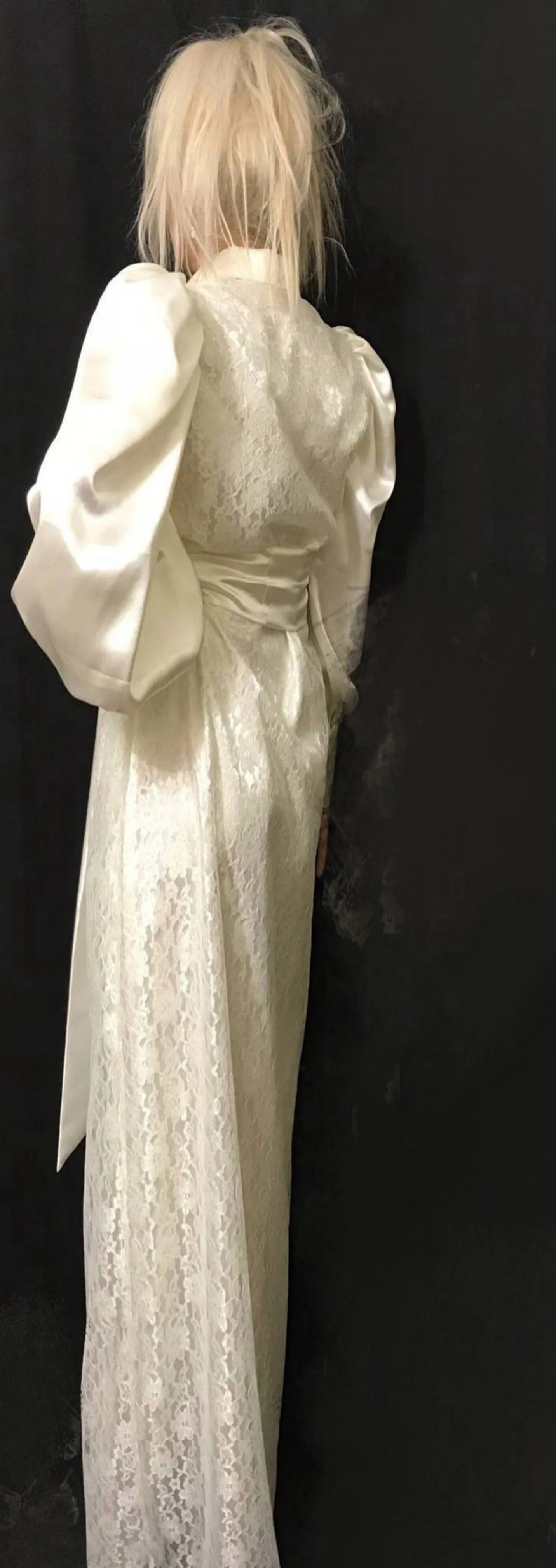 Boudoir Silk & Lace Long Robe Lounge