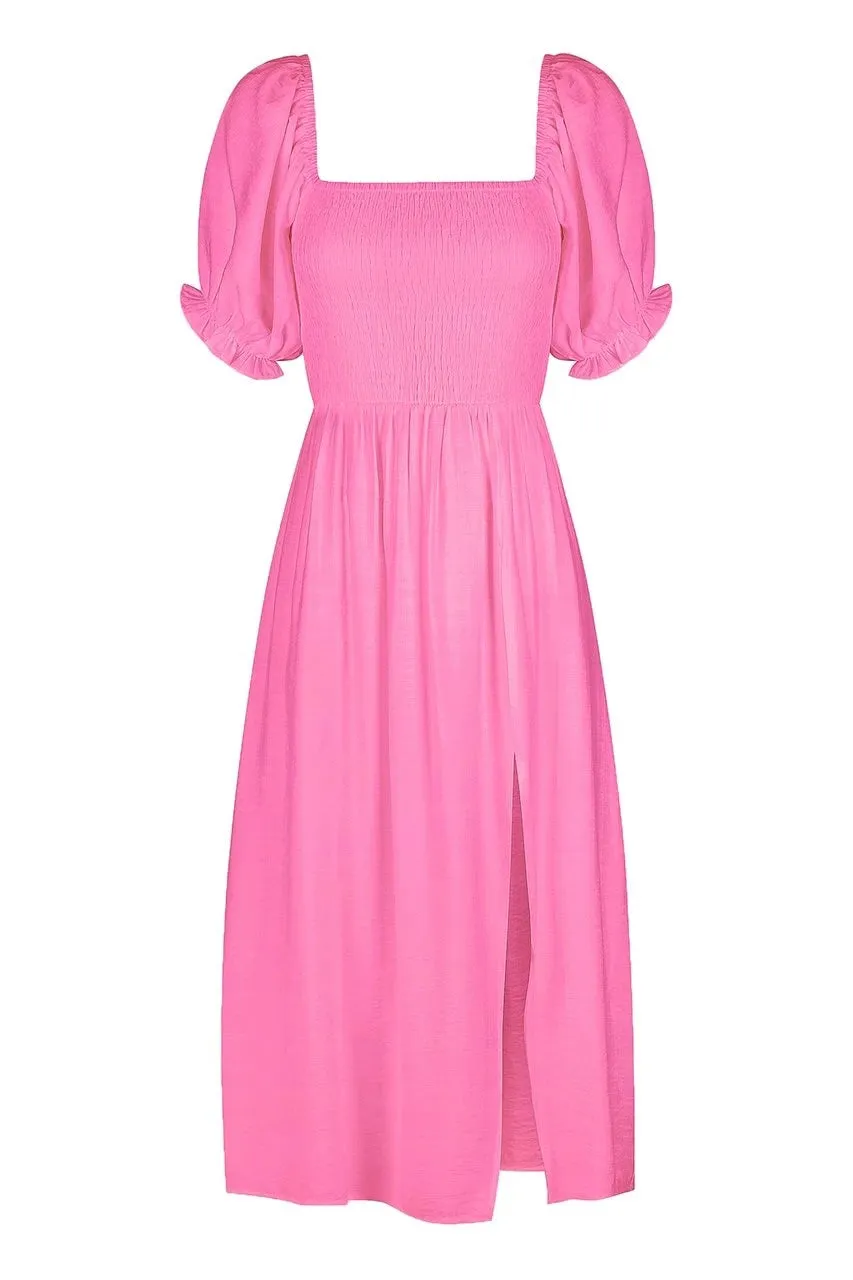 Brinley flamingo midi dress