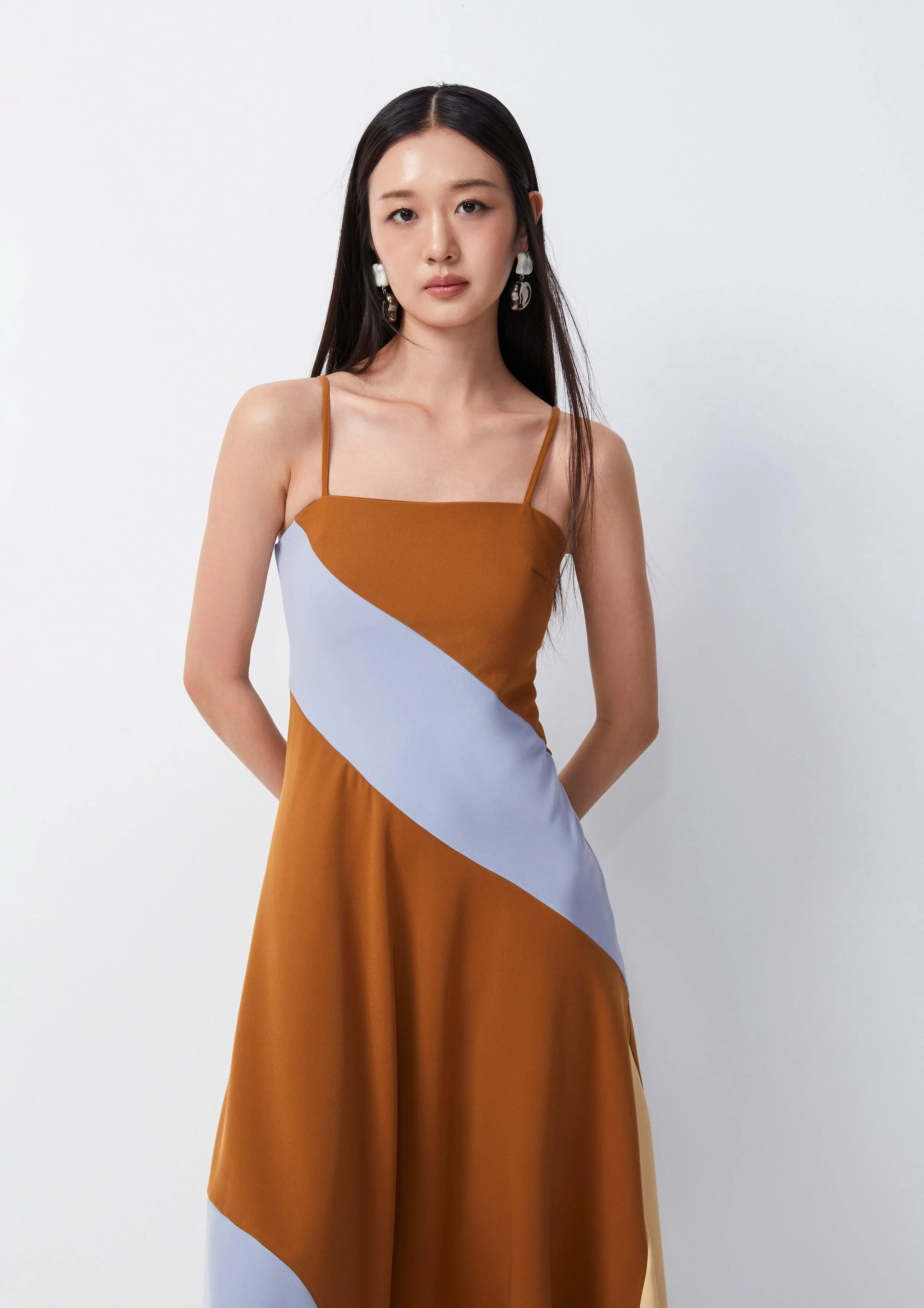 Bronze Blossom Woven Maxi Dress