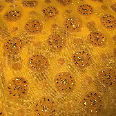 Burnout Chiffon velvet circles and spangle glitter fabric 50" Wide M187 Mtex