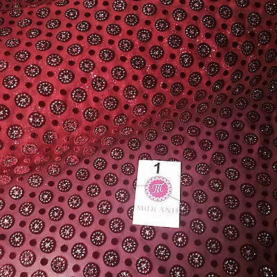 Burnout Chiffon velvet circles and spangle glitter fabric 50" Wide M187 Mtex