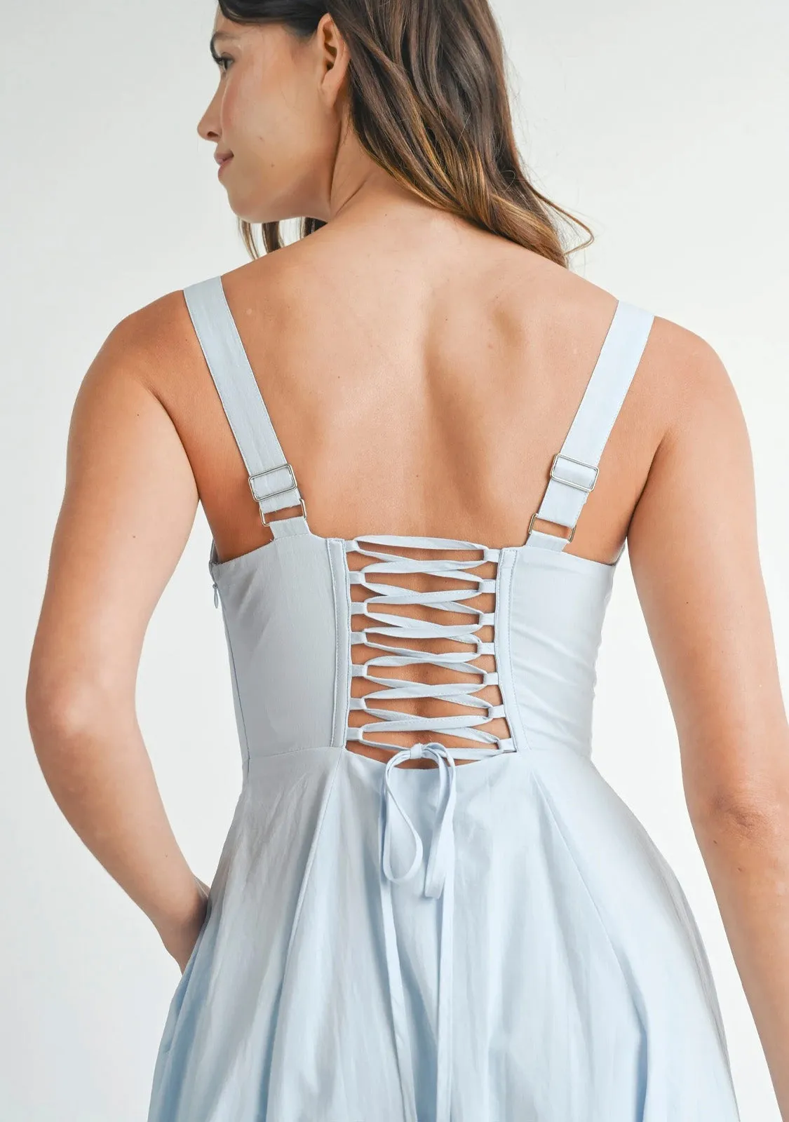 Bustier Bodice Midi Dress