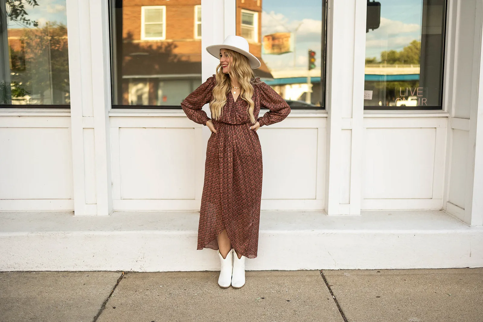 caliope long sleeve dress