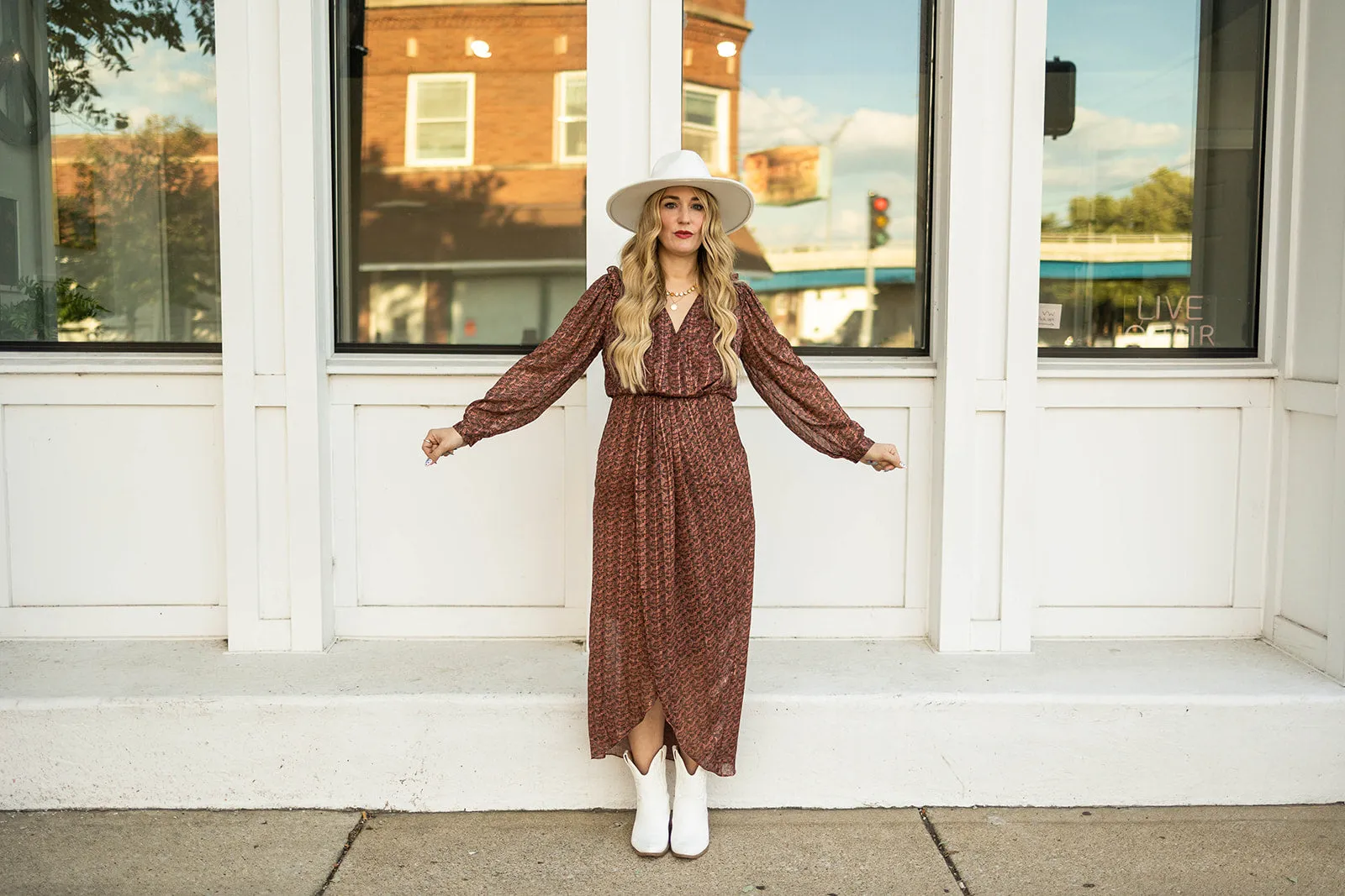 caliope long sleeve dress