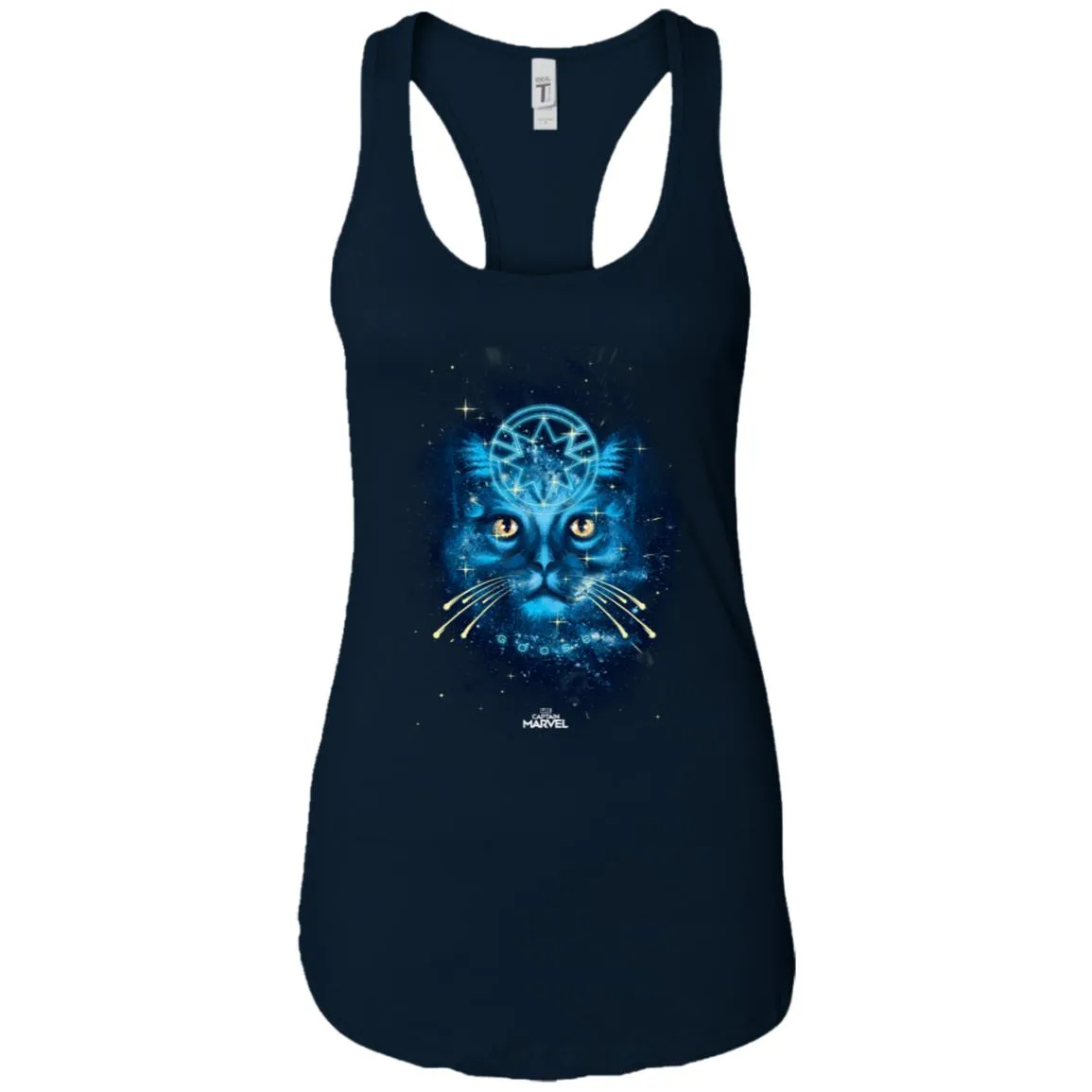 Captain Marvel Goose Blue Galaxy Portrait Women Tank Top