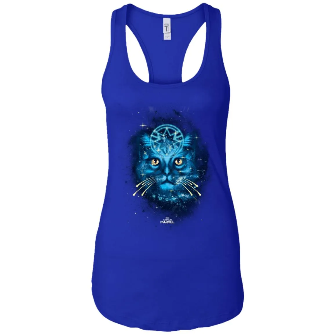 Captain Marvel Goose Blue Galaxy Portrait Women Tank Top