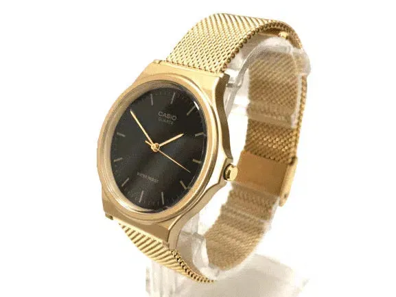 Casio MQ-24MG-1EDF Gold Plated Mesh Strap Watch for  Women