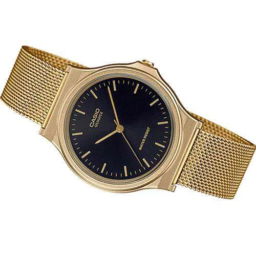 Casio MQ-24MG-1EDF Gold Plated Mesh Strap Watch for  Women