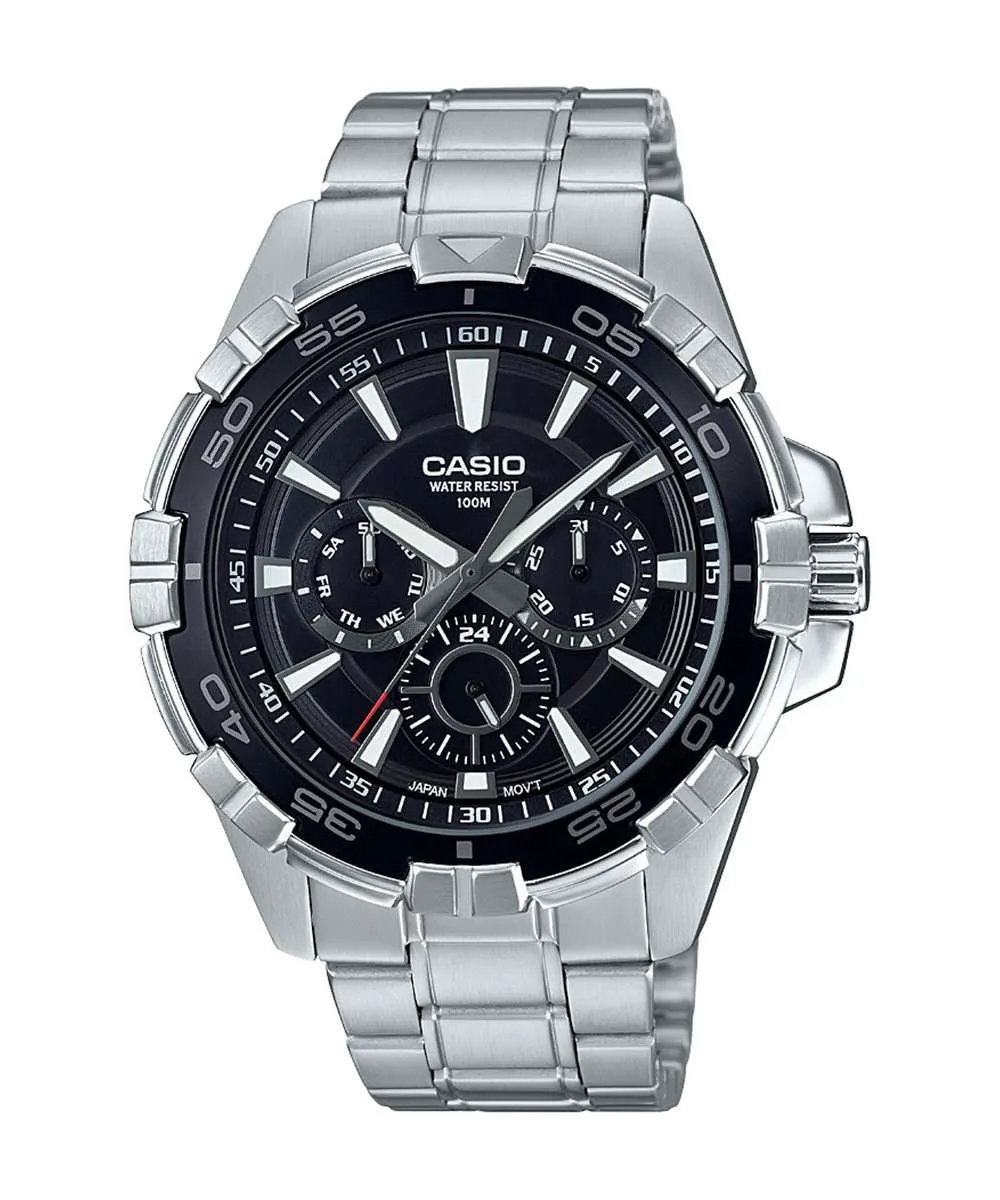 Casio MTD-1069D-1A2VDF Stainless Steel  Strap Watch for Men