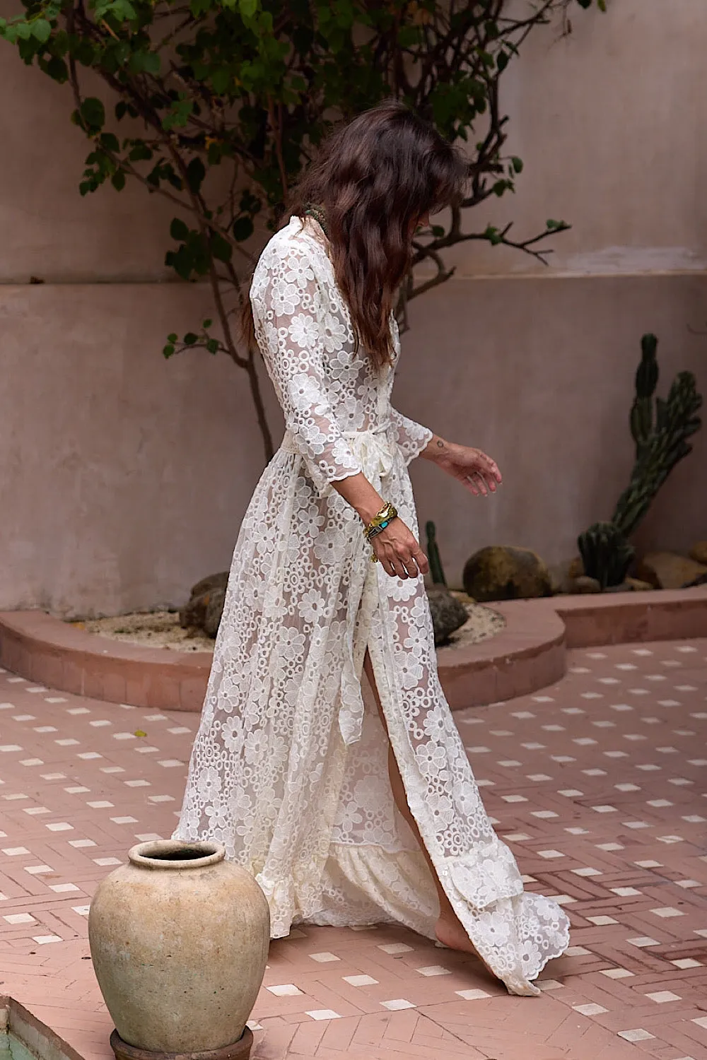 Cecilia Floral Lace Maxi Dress