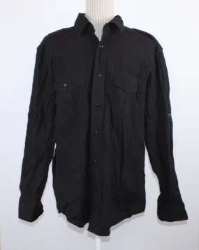 CHAPS BLACK DRESS SHIRT MENS MEDIUM PRE-LOVED