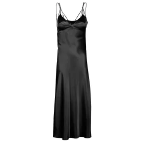 Charcoal Midi Dress with Bust Panel