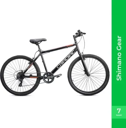 City 7 Speed 26 T Hybrid Cycle/ City Bike (7 Gear, Black)