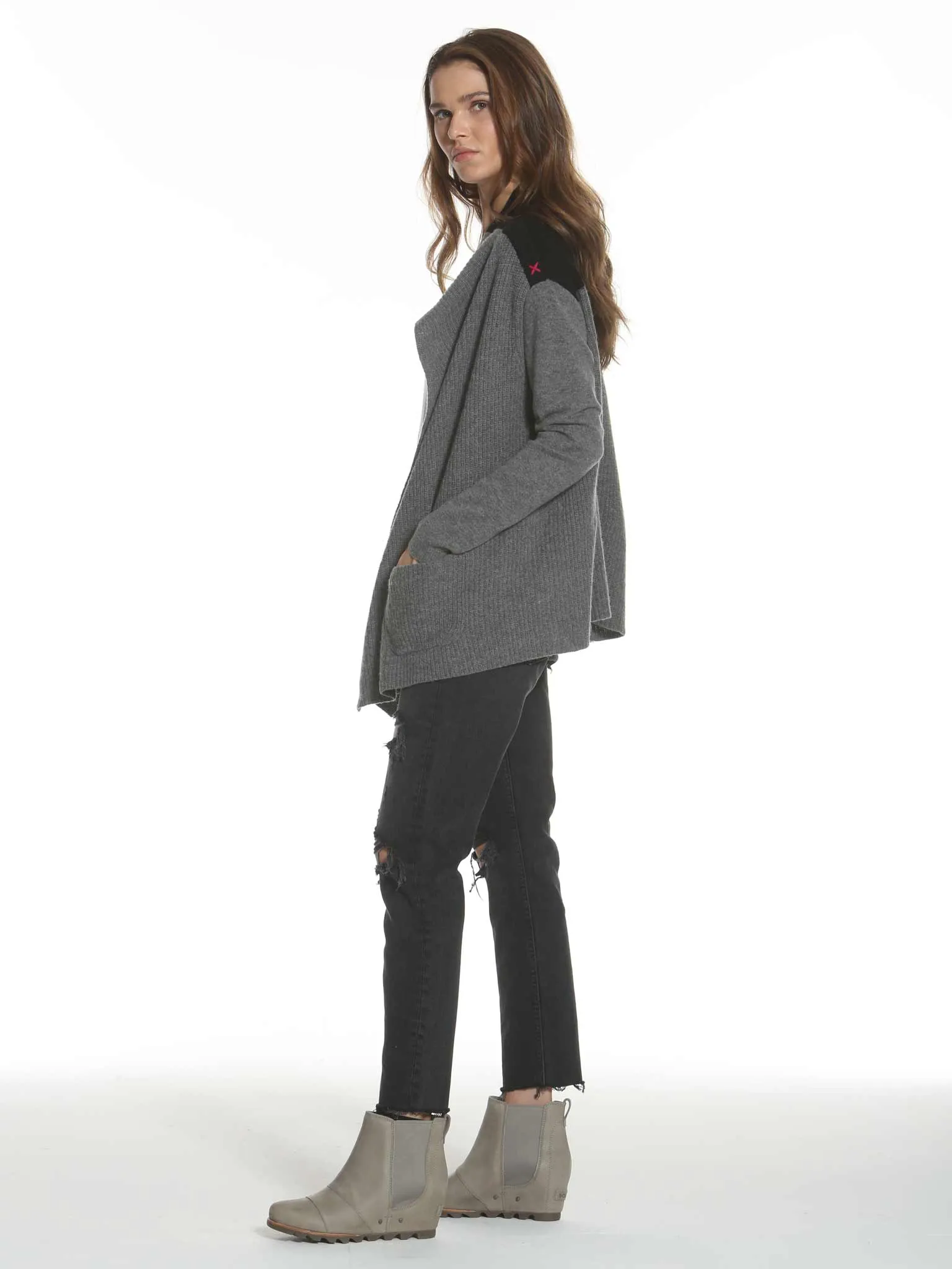 City Street Cardigan - Charcoal