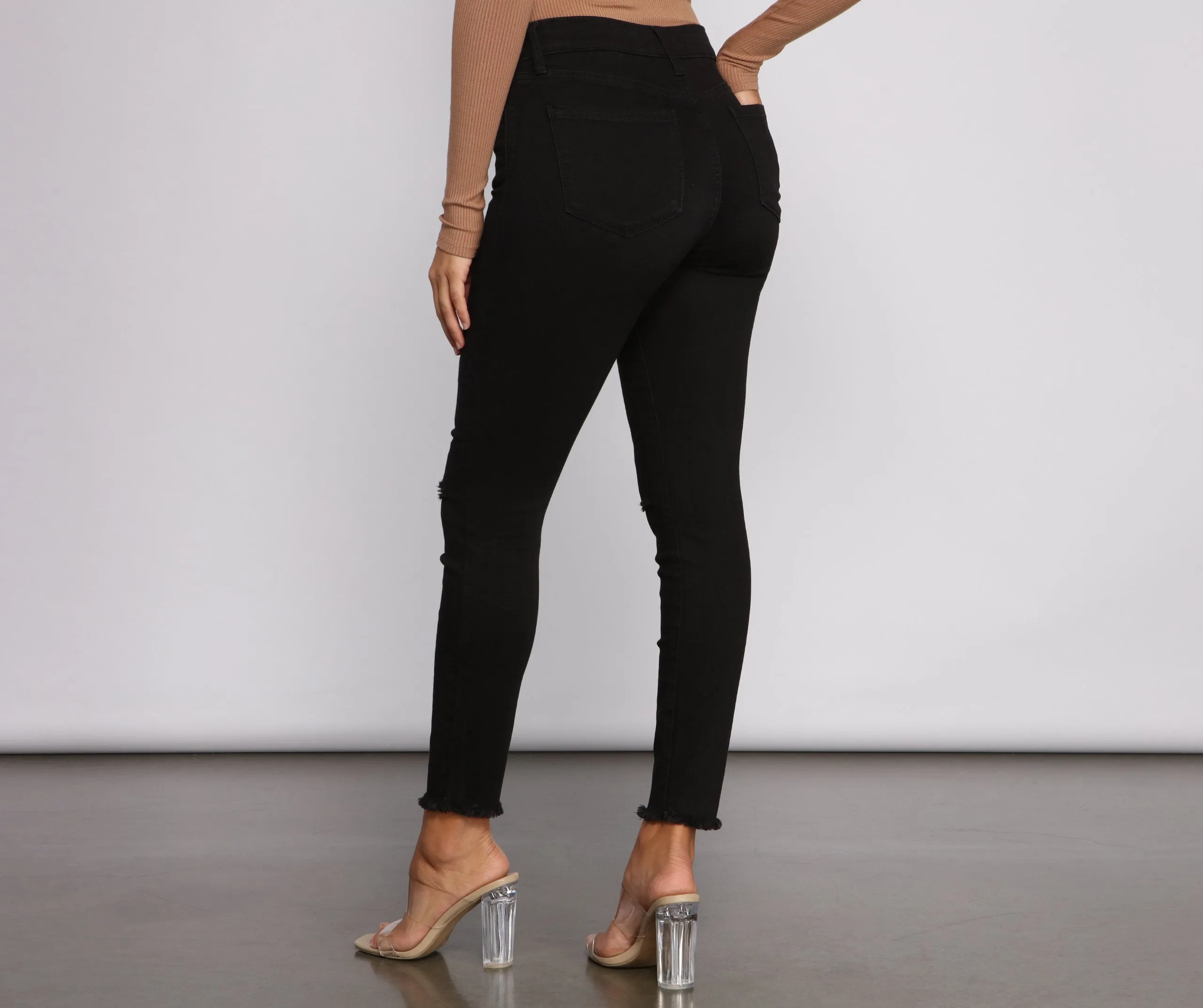 Clara High Rise Black Skinny Jeans