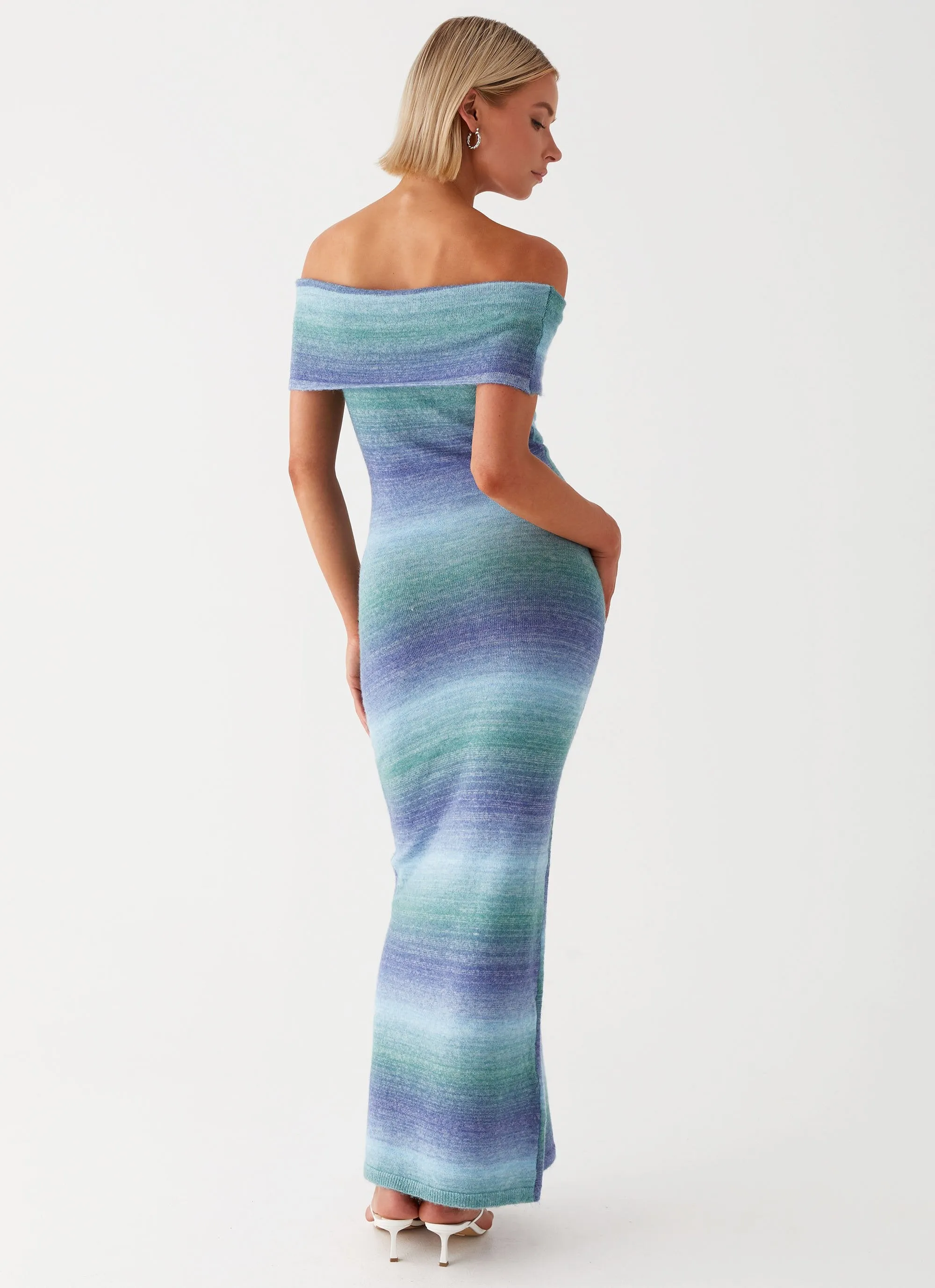 Clarity Knit Maxi Dress - Blue Ombre