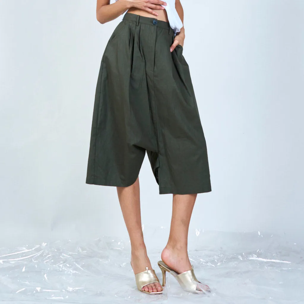 Classic pleated culottes trouser wholesale